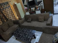 3+2+1+Dewan sofa set / 6 Seater Sofa / Wooden Table