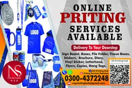 printing services, boxes, cards, stickers, bag, diary, flyer, brochure