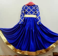 Royal Blue Silk Stylish Maxi