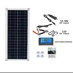 12V solar panel mini flexible with controller and car charger