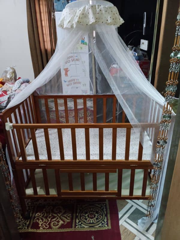 Premium Junior Baby Cot with Swing & Storage – Like New! 4