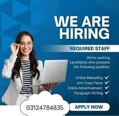 online jobs/full time/part time/simple typing jobs for boys and girls