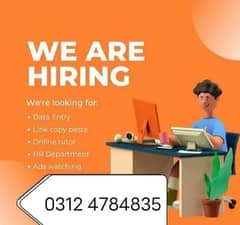 online jobs/full time/part time/simple typing jobs for boys and girls