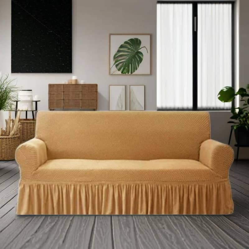 Stretchable Jersey Silk Slipcover – Protect & Beautify 5 Seater 4