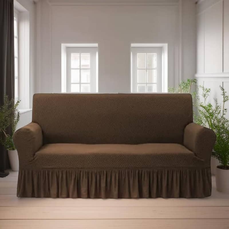 Stretchable Jersey Silk Slipcover – Protect & Beautify 5 Seater 5