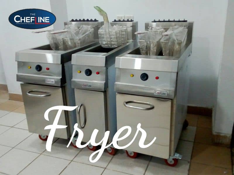 Restaurant Commercial Kitchen Fabrication, Fryer,  Hot plate,  Table, 1