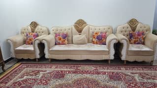 Velvet 7 SEATER SOFA SET, Slightly Used, Great CLEAN and New Condition