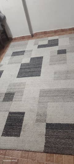 grey white beautiful rug