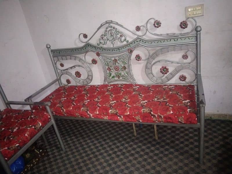 Iron furniture, complete bed set with sofa set 6