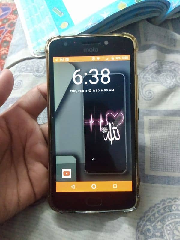 Motorola E4 best condition with box PTA approved mobile with no damag 1