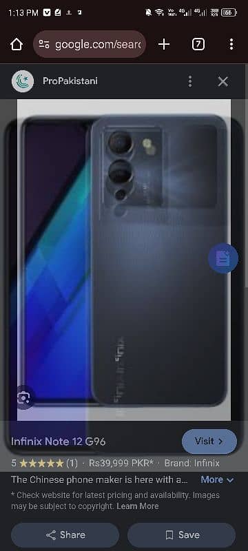 infinix note 12 g96 box charger sath ha 0