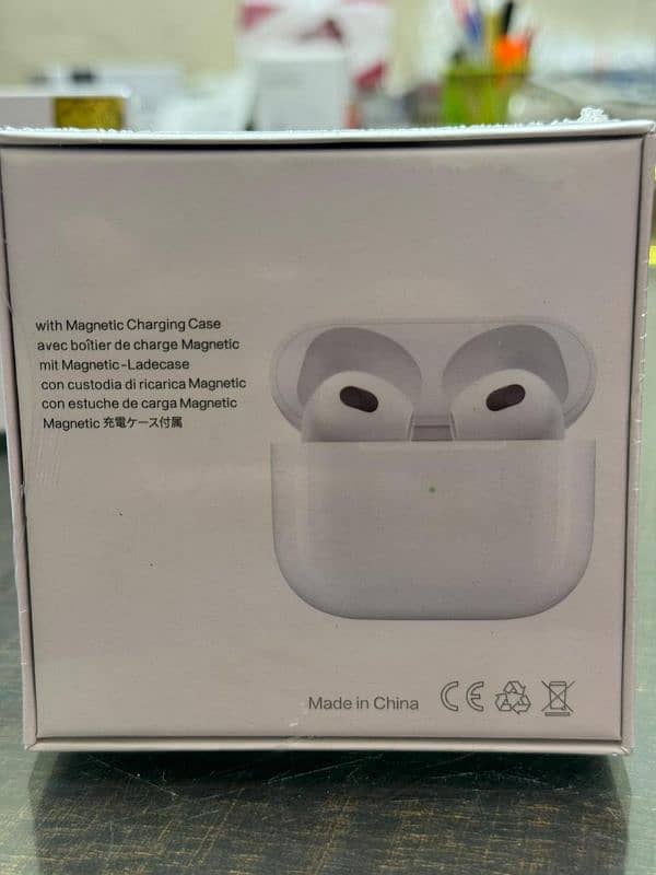 4th Generation airpods white color lightweight and countered design 1