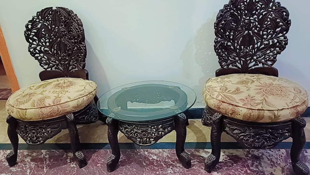 Chinyoti chairs and table. Price is negotiable 0