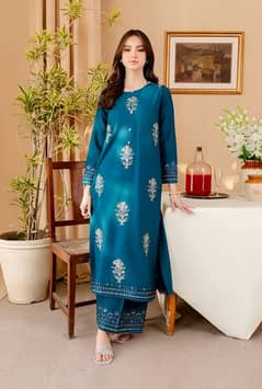 women's stitched embroidered dress