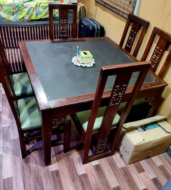 pure shisham wood dining table 6 seater 10/10 2