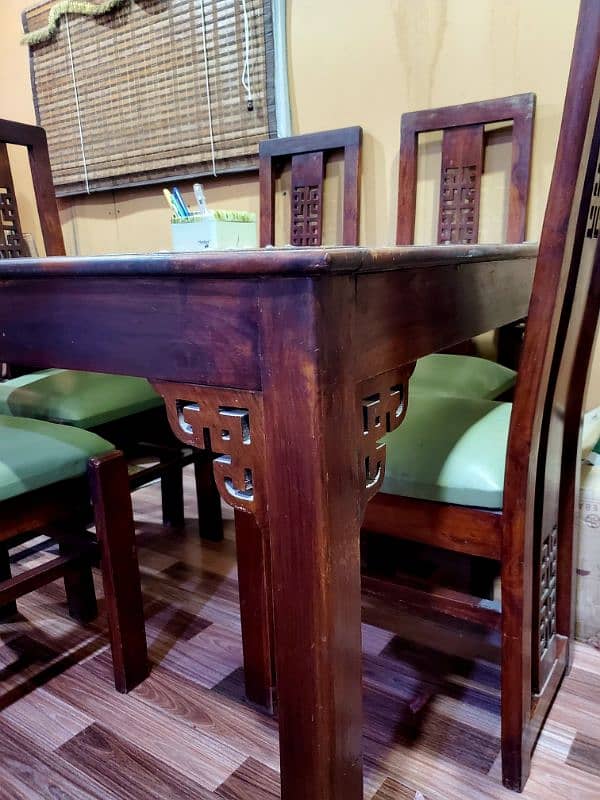 pure shisham wood dining table 6 seater 10/10 4