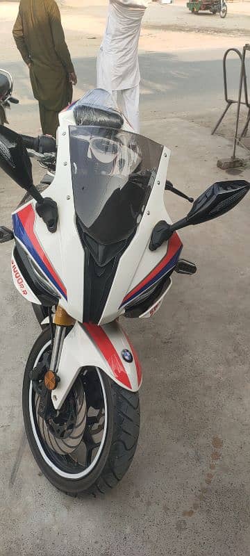 BMW s1000rr replica 400cc dual cylinder bilkul new h 10