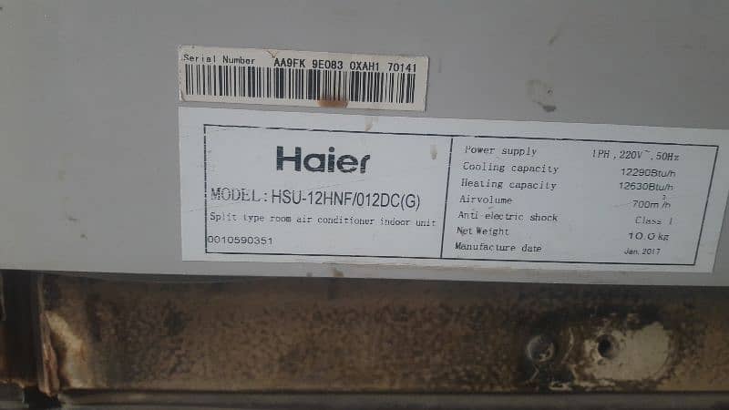 haier 1 ton sirf indor ha 10