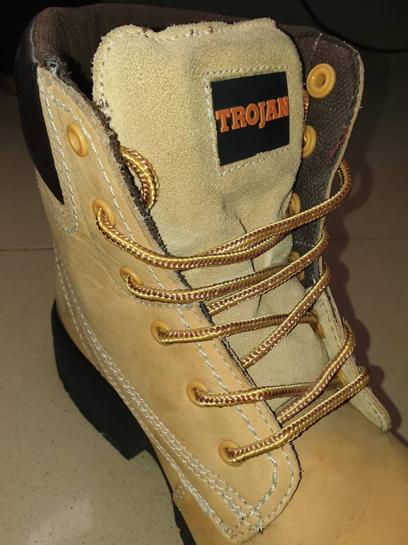 TROJAN MENS BOOTS LIGHT TAN/BROWN COLOR COMES FROM UNITED KINGDOM 0