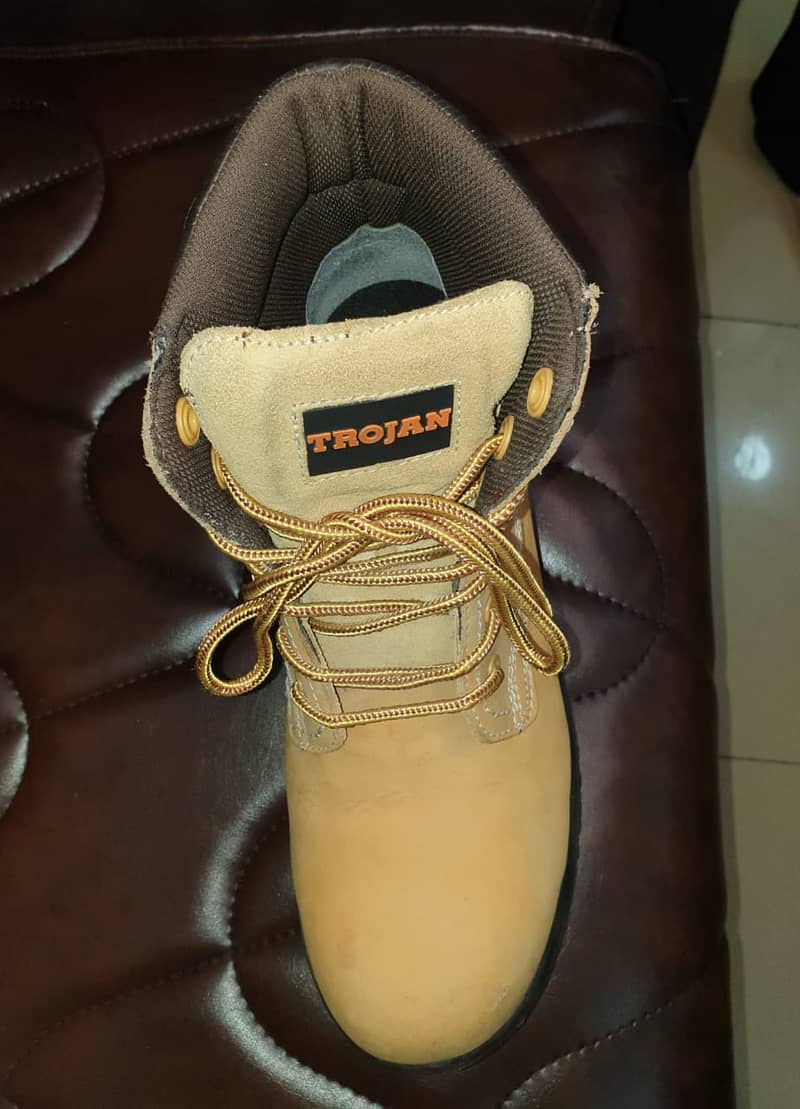 TROJAN MENS BOOTS LIGHT TAN/BROWN COLOR COMES FROM UNITED KINGDOM 3