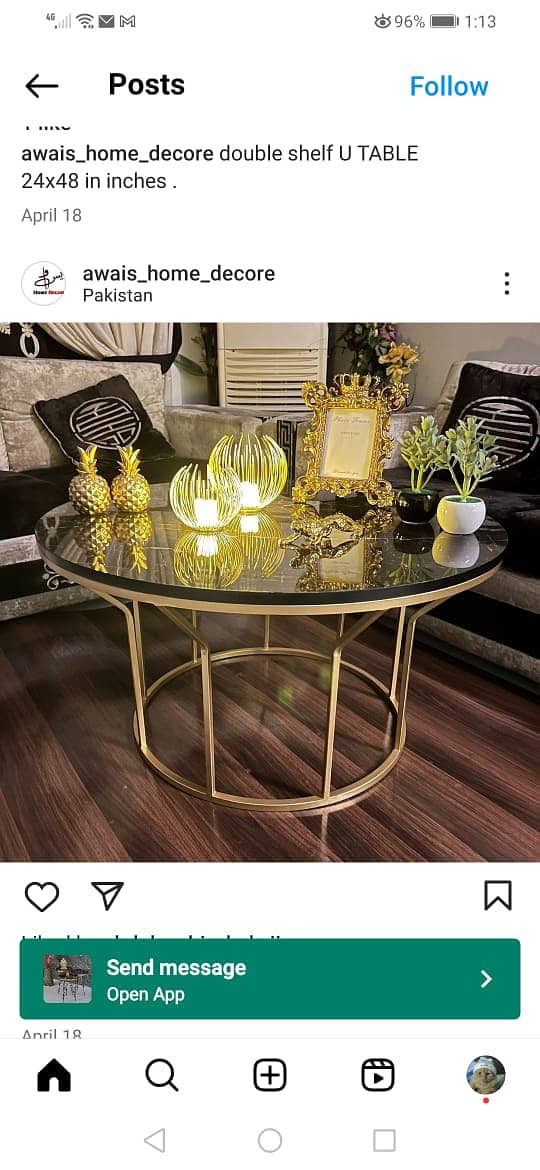 Nesting Table | Marble table | Coffee table | Round table set 6