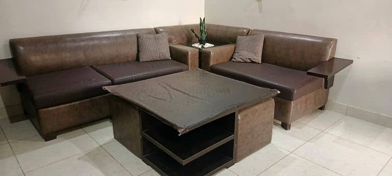 7 seater sofa set with corner nd front table 3