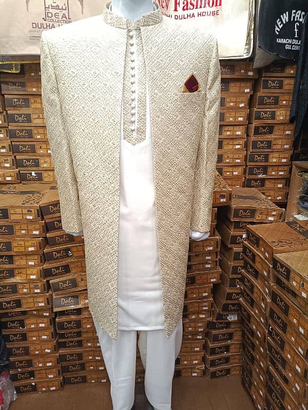 Dulha Sherwani Full Set For Sale/ groom dresses/ sherwani 0