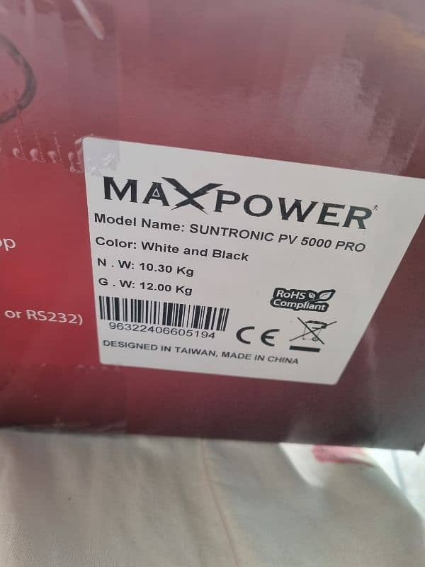 MaxPower Suntronic PV 5000 Pro 4kW Solar Hybrid Inverter - Brand New 1