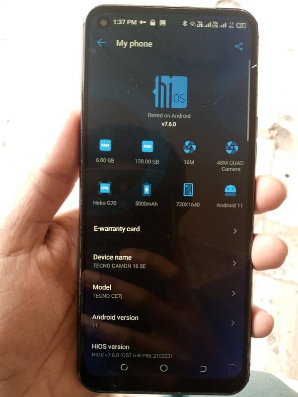 Tecno camon 16se 1