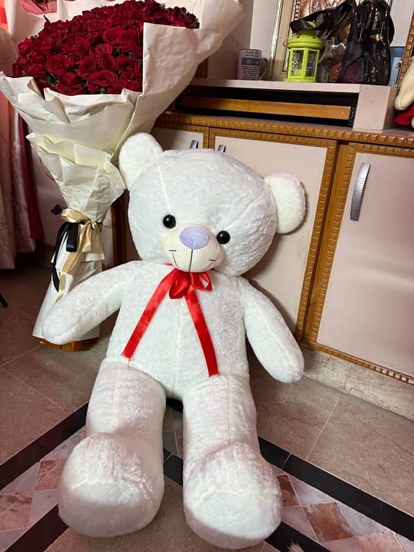 white 6 ft teddy 2