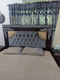 Bed with dressing table