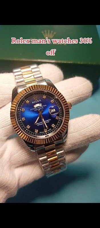 Rolex blue dial watch 33% of 1