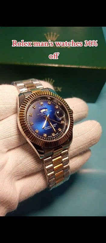 Rolex blue dial watch 33% of 2