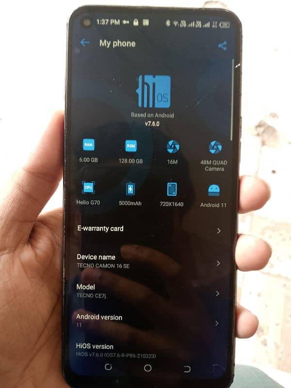 Tecno camon 16se 12