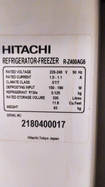 HITACHI | R-Z400AG6 | Japanese Fridge | Perfect condition | 12