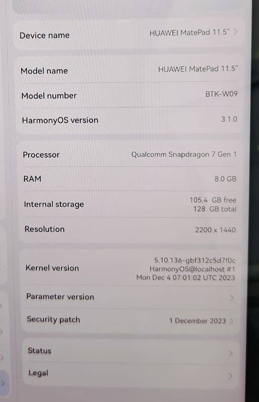 Huawei Mate Pad 11.5" 4