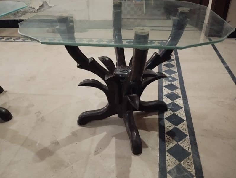 Modern design Glass centre table for sale with two sides 4