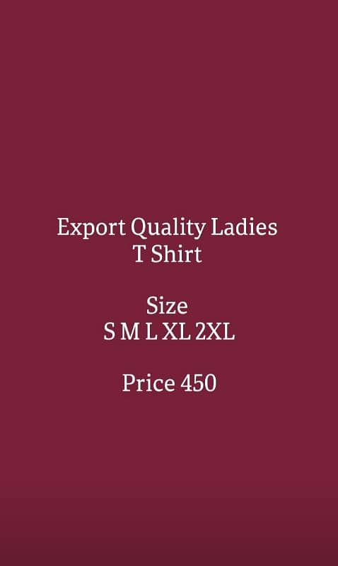 Ladies T shirt 2