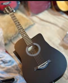 galaxy leo matte black guitar acoustic