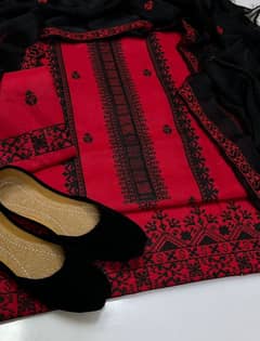 FABRIC:* _Cotton shirt with lawn embroidery trouser