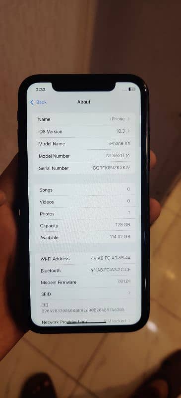 iphone XR 128Gb Battery Health 89 water pack Ha 7