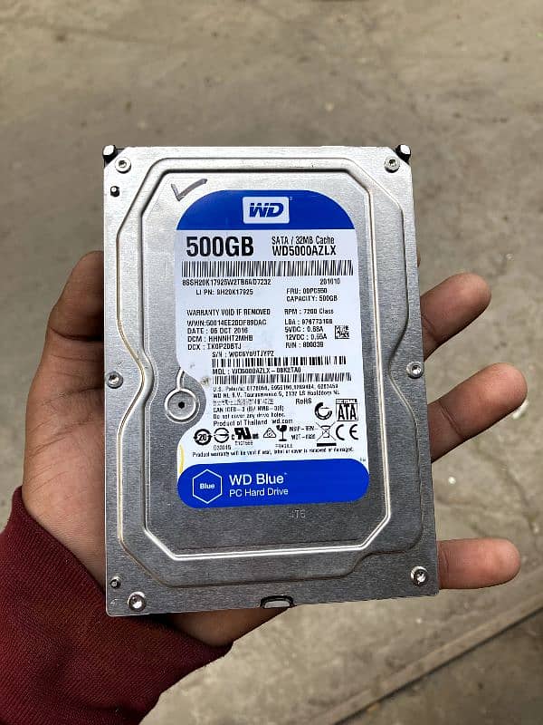 HDD(hard disk) 500gb 32Mb cache 0