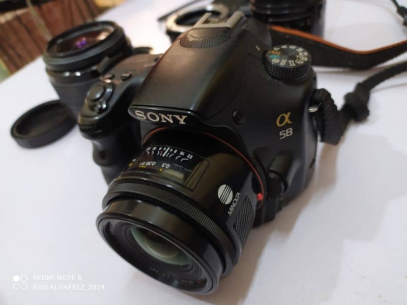 Sony A58 with 6 Lenses 0