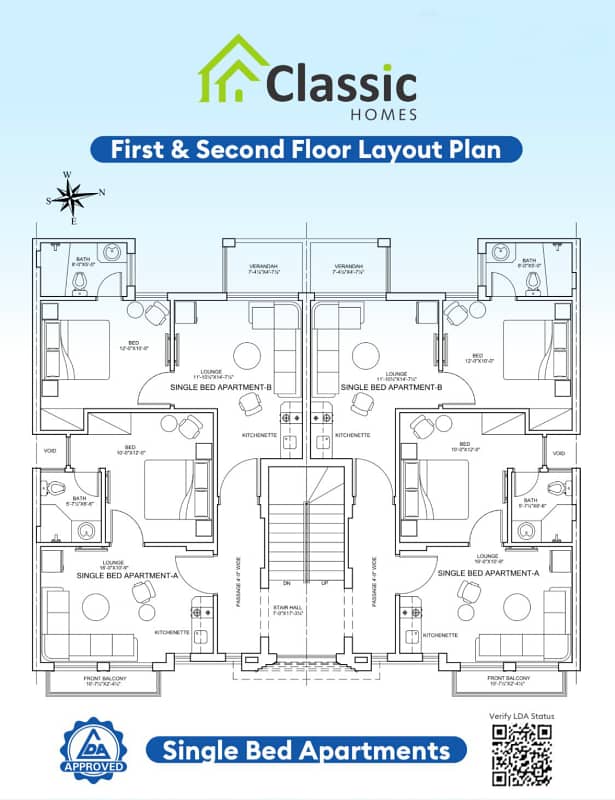 1 Bed And 2 Bed Apartments in State Life Phase 1 For Sale On 3 Years Instalment 1