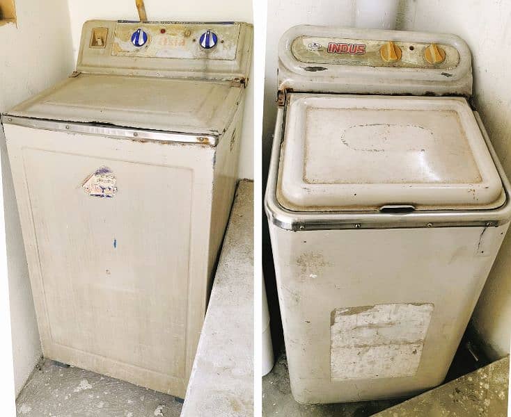 super Asia Medium size steel tupe washing machine & Indus cmpany dryer 0