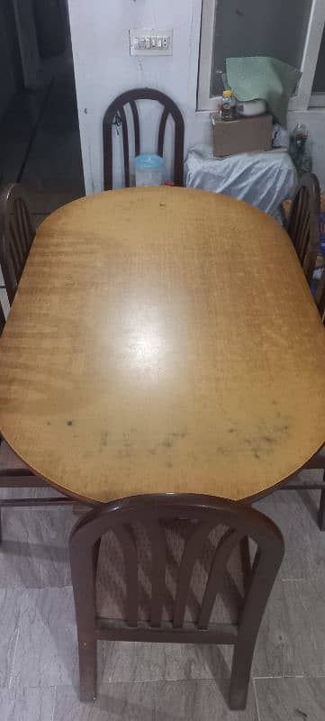 wooden dining table and chairs 6