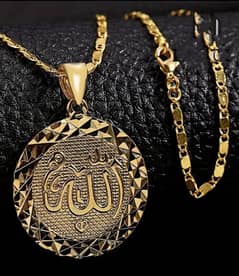 1pc Men's Muslim Allah Pattern Pendant Necklace