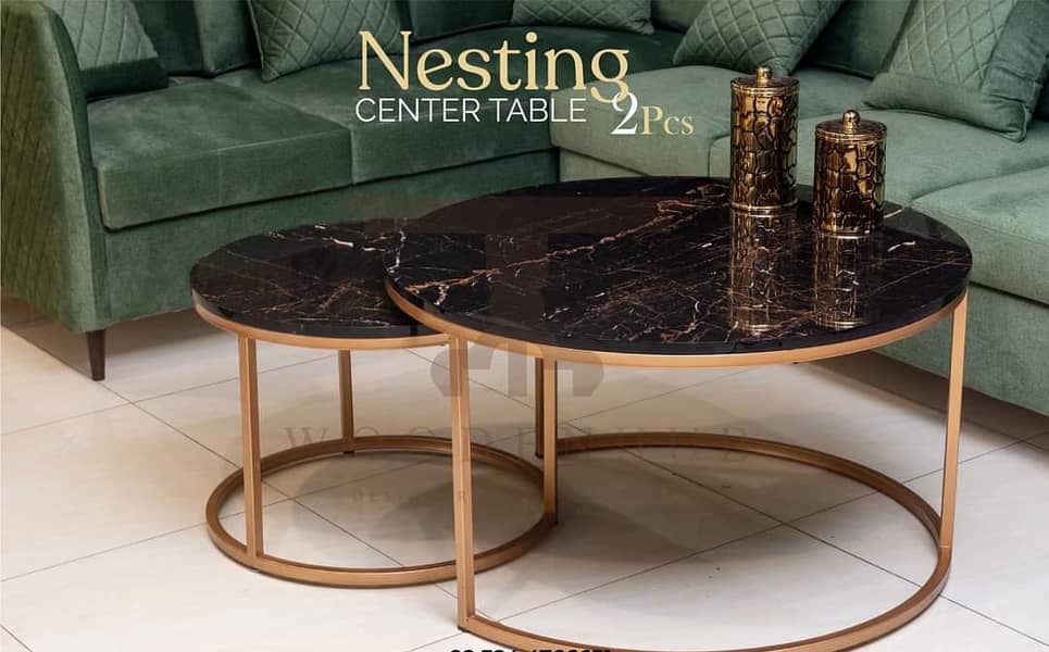 Center teble / 3 shelf / Nesting Table / Marble table 4