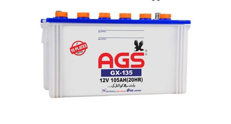 AGS BATTERIES MODEL GR/GL100 6FT120 GX135 GX165 GX175 GX200 4