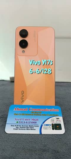 Vivo Y17s 6+6/128 Available in Brand new Condiotion